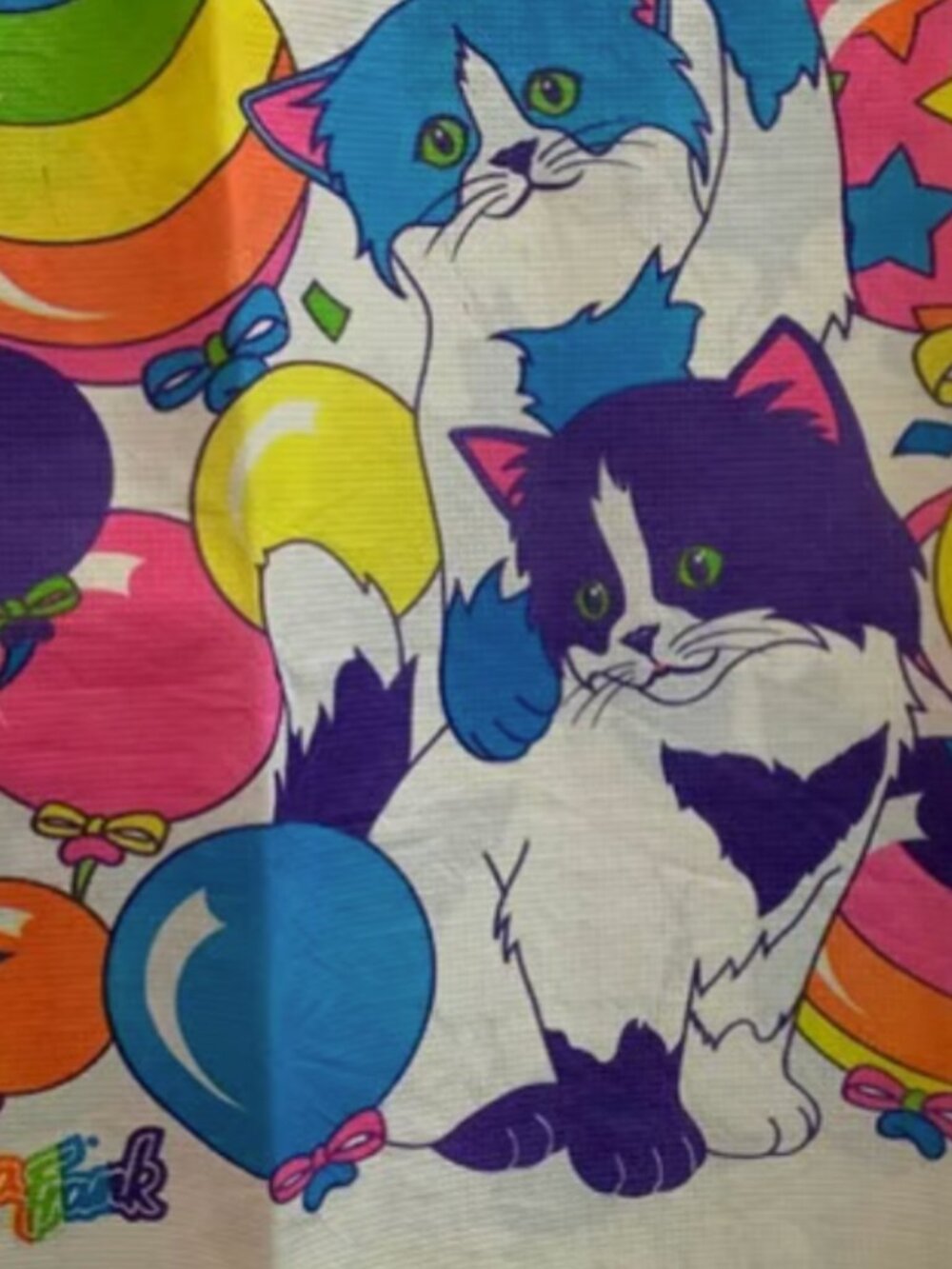 Vintage Lisa Frank Cat Kittens Table Cover